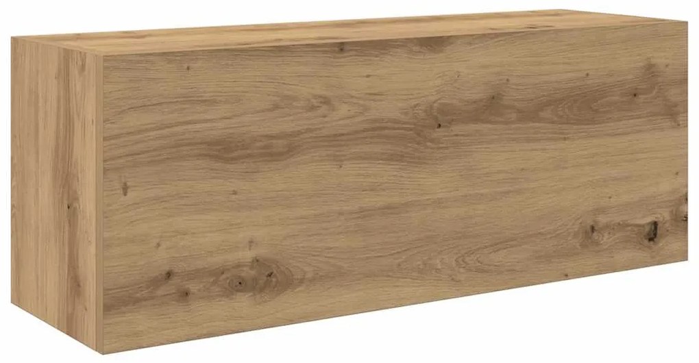 kézműves tölgy szerelt fa fali fürdőszobaszekrény 80x25x30 cm