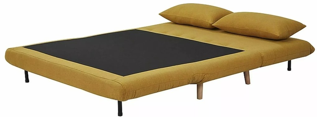 Mustársárga kinyitható kanapé SPIKE II