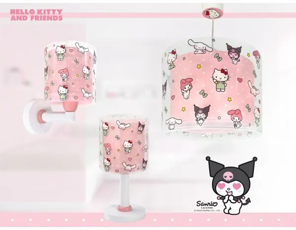 Dalber 41251 - LED gyereklámpa HELLO KITTY&FRIENDS 1xG4/4W/230V rózsaszín