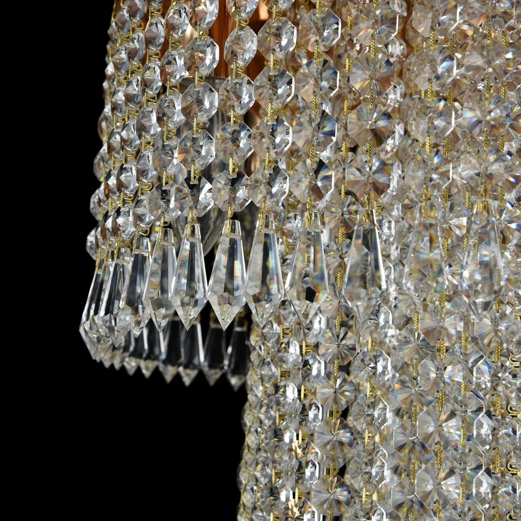 Maytoni glamour klasszikus kristály mennyezeti lámpa cascade antik arany mydia522-cl-12-g