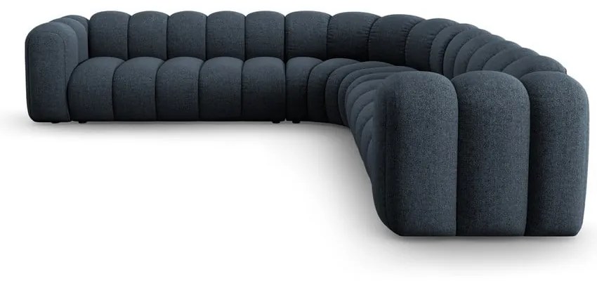 Kék zsenília moduláris sarokkanapé Lupine – Micadoni
