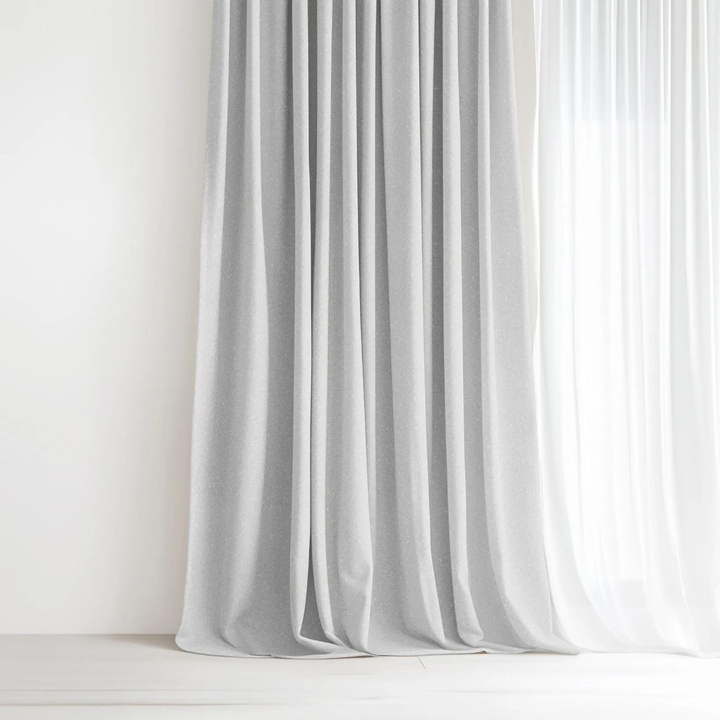 Goldea karácsonyi exkluzív drapéria - ezüst csillogású 180x135 cm