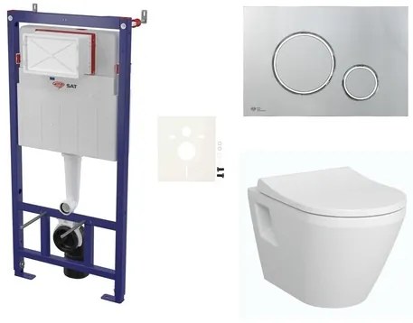 Fali WC szett SAT előtétfalas szereléshez + VitrA Integra WC SIKOSSINTRE71K