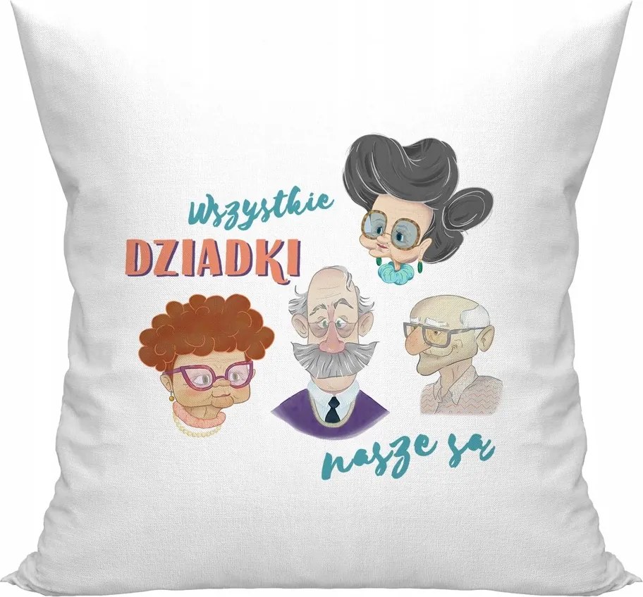 Ajándék Nagymama És Nagypapa Napjára Nyomtatott Díszpárna 40x40 cm Ajándék