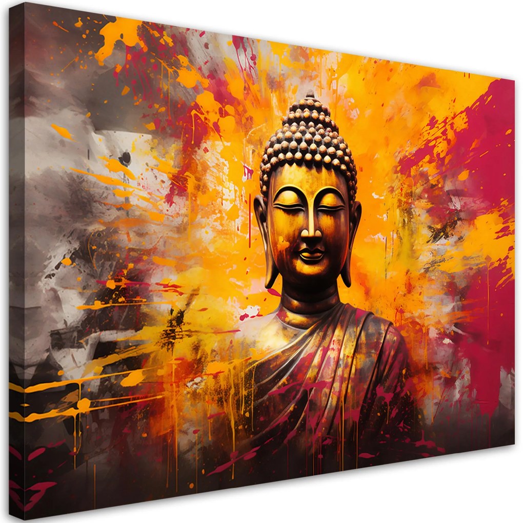 Gario Vászonkép Buddha szobor egy absztrakt háttér Méret: 120 x 80 cm