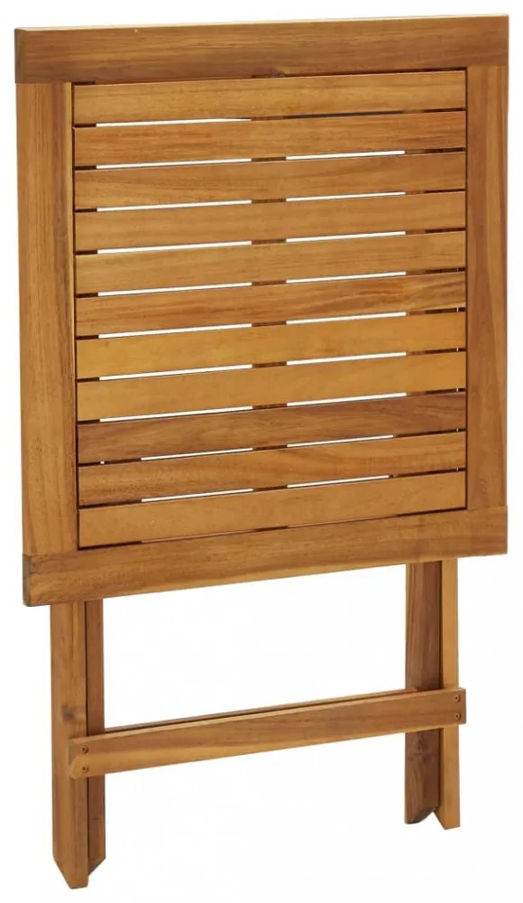 3 darabos összecsukható tömör akácfa bisztrószett párnákkal