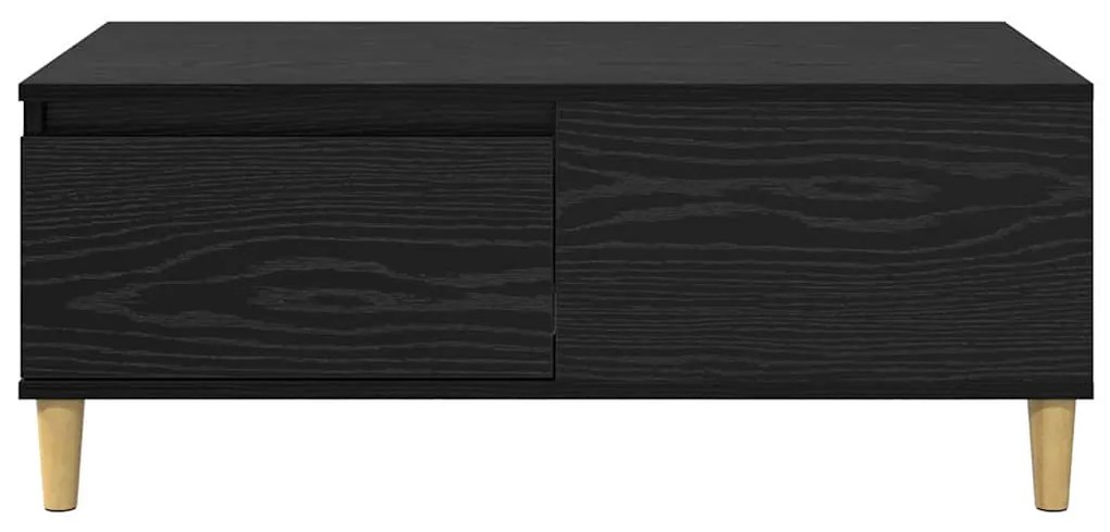 vidaXL Dohányzóasztal fiókkal Fekete tölgy 90 x 50 x 35 cm Faanyag