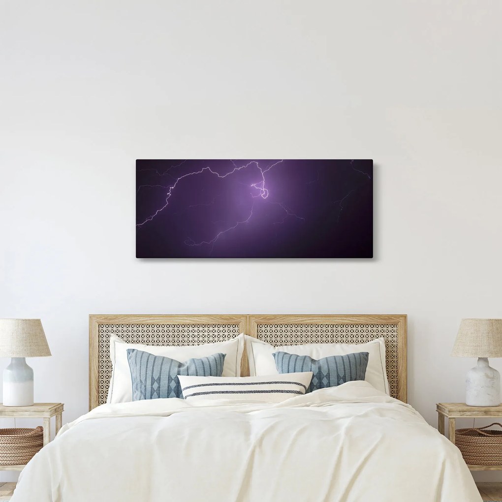 Villámzó égbolt képe (120x50 cm)
