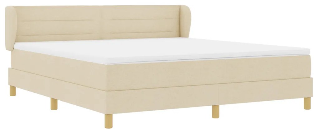 Boxspring Ágy Matracra Krém színben - 180x200 cm Textil