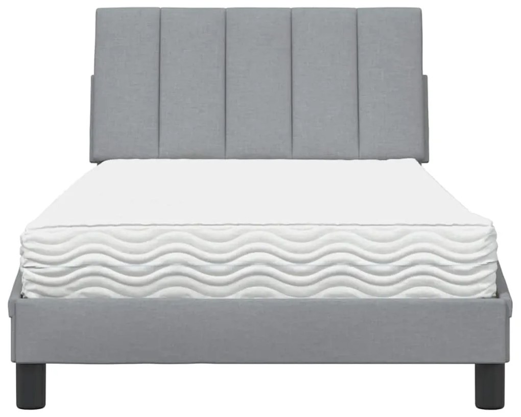 világosszürke szövet ágy matraccal Hanko 100x200 cm