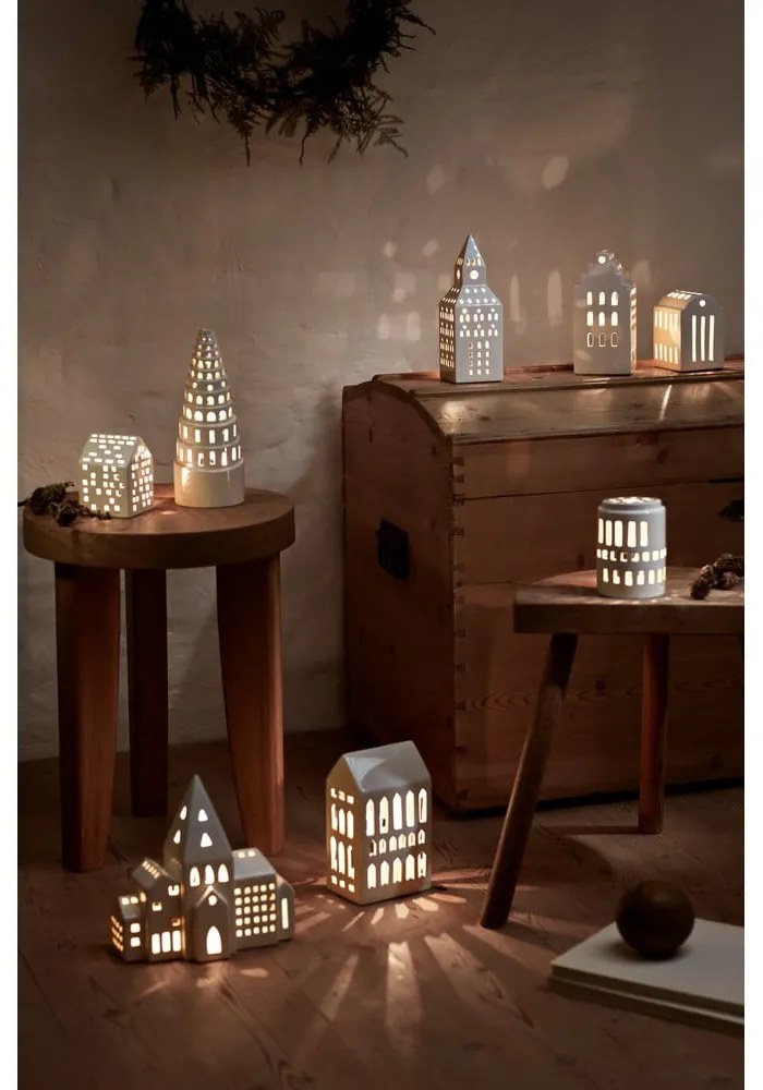 Kerámia gyertyatartó teamécseshez Urbania Lighthouse Church Tower – Kähler Design