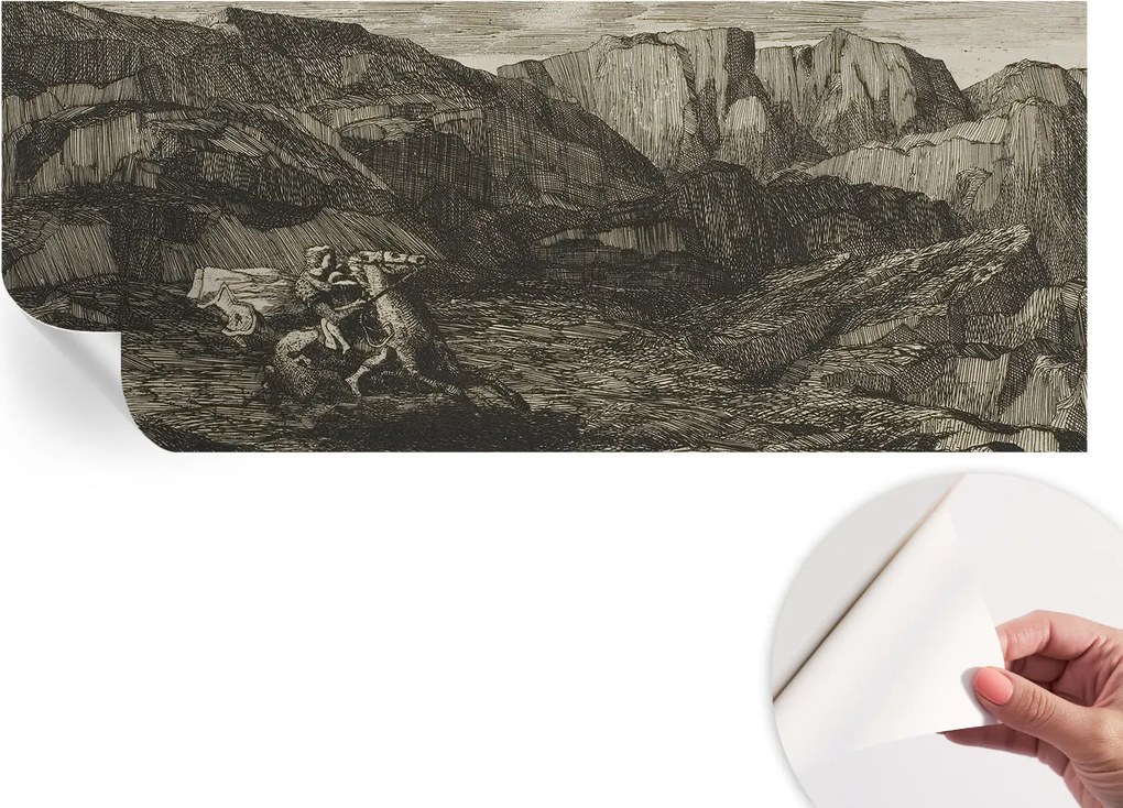 Dekoratív öntapadós fotótapéta Hálószobába Hegyi utazás 250x104 cm