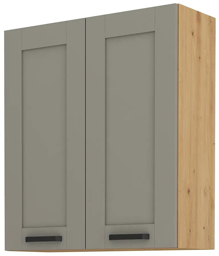 Felső kétajtós konyhai szekrény Lucid 80 G 90 2F (artisan tölgy + claygrey). 1045504