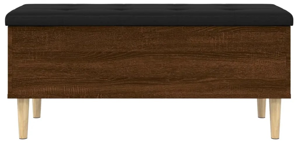 barna tölgy színű szerelt fa tárolópad 102x42x46 cm
