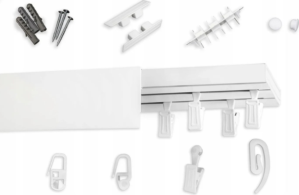 Dupla Pvc mennyezeti sín álcázó mennyezeti függönykarnis 150