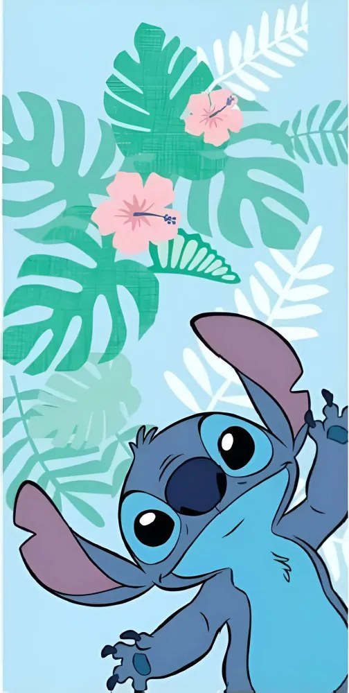 Disney Lilo és Stitch, A csillagkutya Blue Island fürdőlepedő, strand törölköző 70x140cm (Fast Dry)