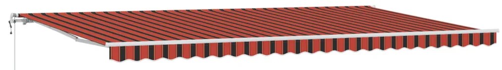 Behúzható napellenző 600 × 300 cm narancssárga és barna