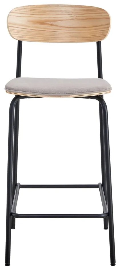 Fekete-szürkésbarna bárszék szett 2 db-os (ülésmagasság 66 cm) Adriana – Marckeric
