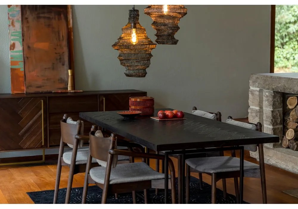 Étkezőasztal akácfa dekorral 90x180 cm Class – Dutchbone