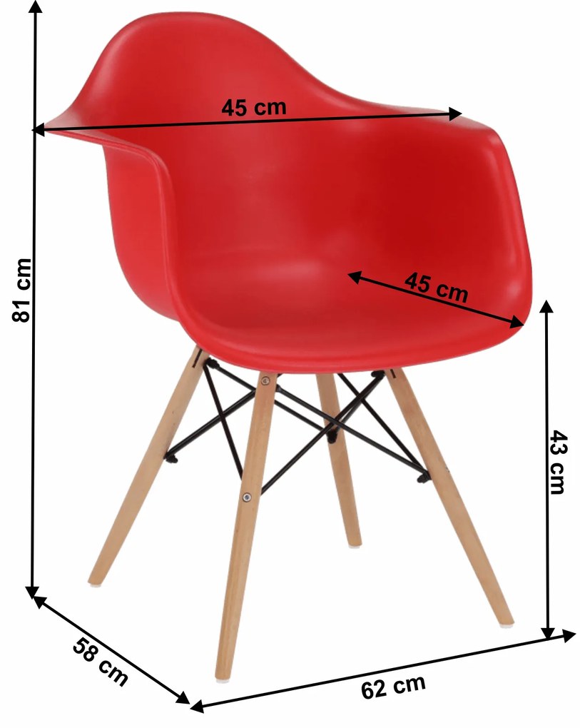 Étkezőszék Damiron PC-019 (piros). 788167