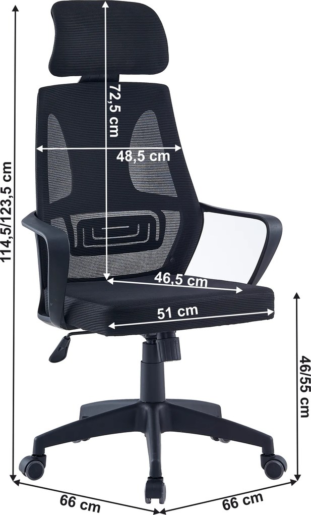 Irodai szék, fekete szövet, TAXIS NEW