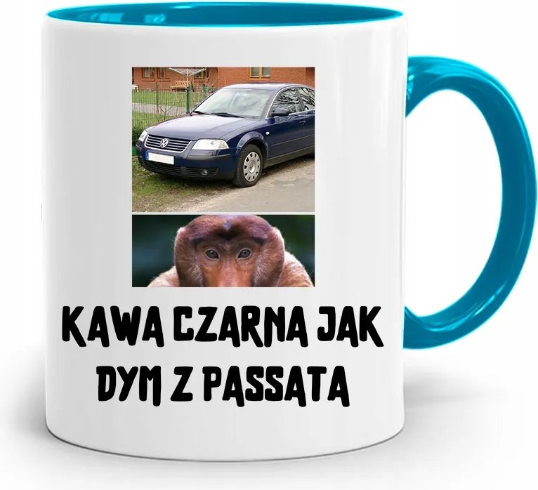 Bögre Kék Vicces Kávé Fekete Paszta nyomott mintával
