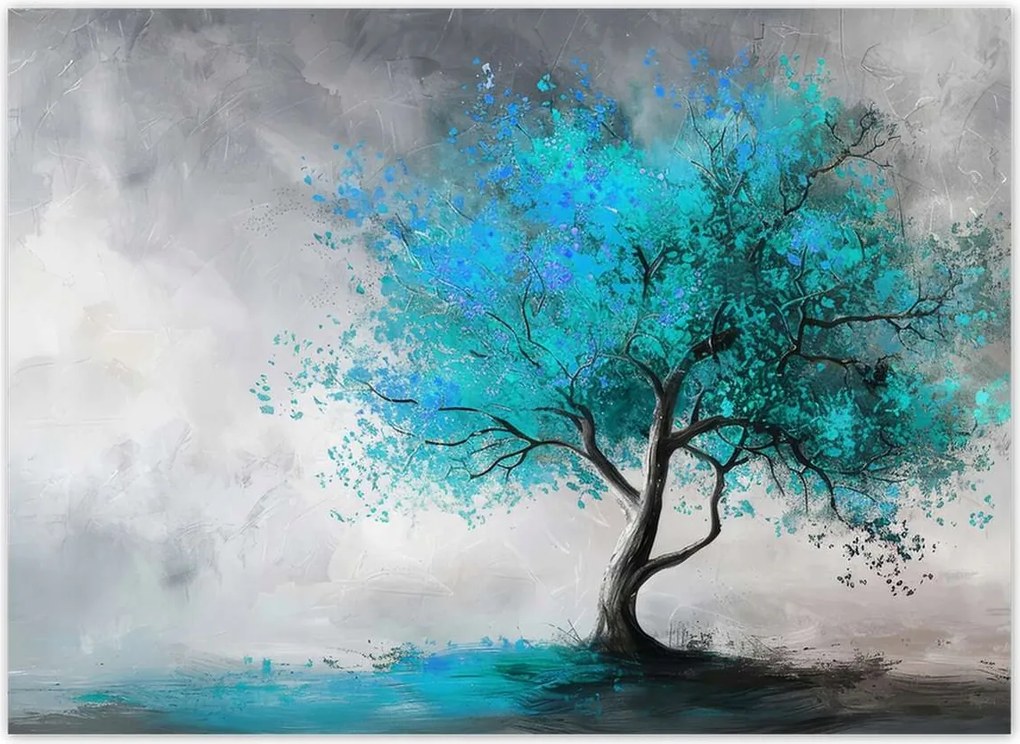 Fotótapéták 254x184 Kék fa Modern Art