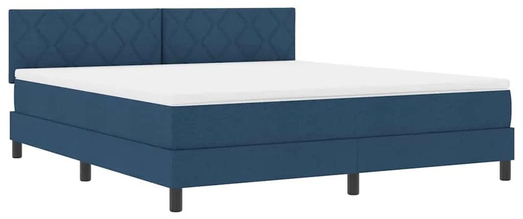 Boxspring ágy matraccal matracmal Kék 180 x 200 cm szövet