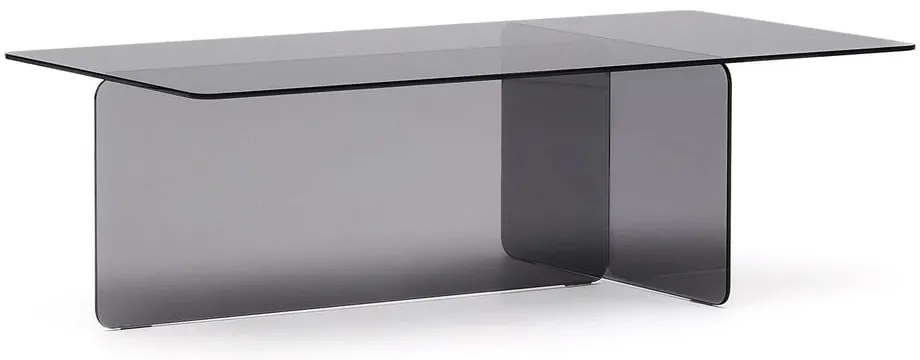 Szürke üveg dohányzóasztal 60x120 cm Zaren – Kave Home
