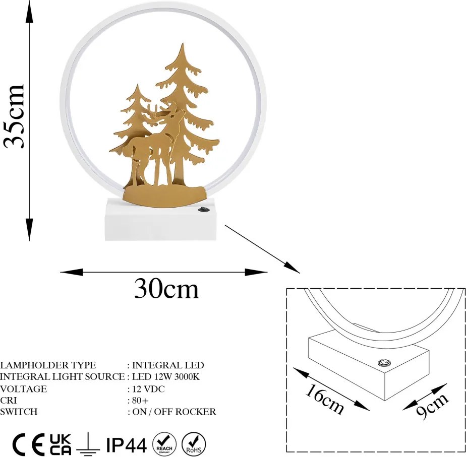 Dekorlámpa, Ø30 cm – XMAS16