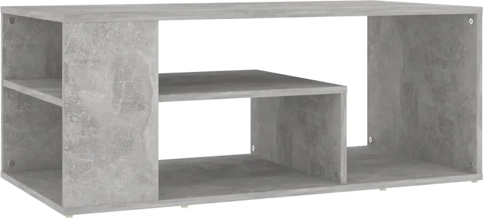 vidaXL betonszürke szerelt fa dohányzóasztal 100 x 50 x 40 cm
