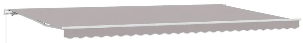 Kézi Behúzható Napellenző Világosszürke 600x300 cm