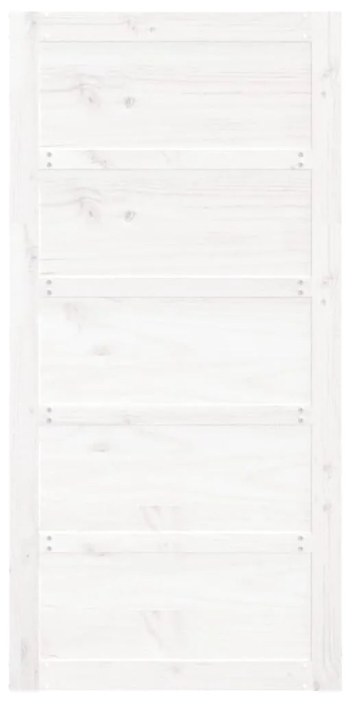 Fehér tömör fenyőfa istálló stílusú ajtó 100 x 1,8 x 204,5 cm