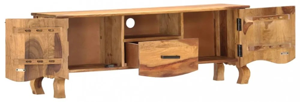 tömör fa TV-szekrény 115 x 30 x 42 cm
