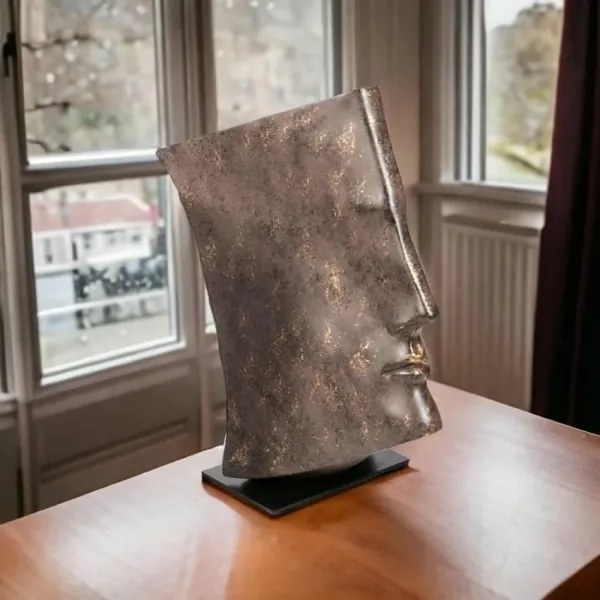 Asztali dísz 29x25x17 cm gyanta/rézszínű