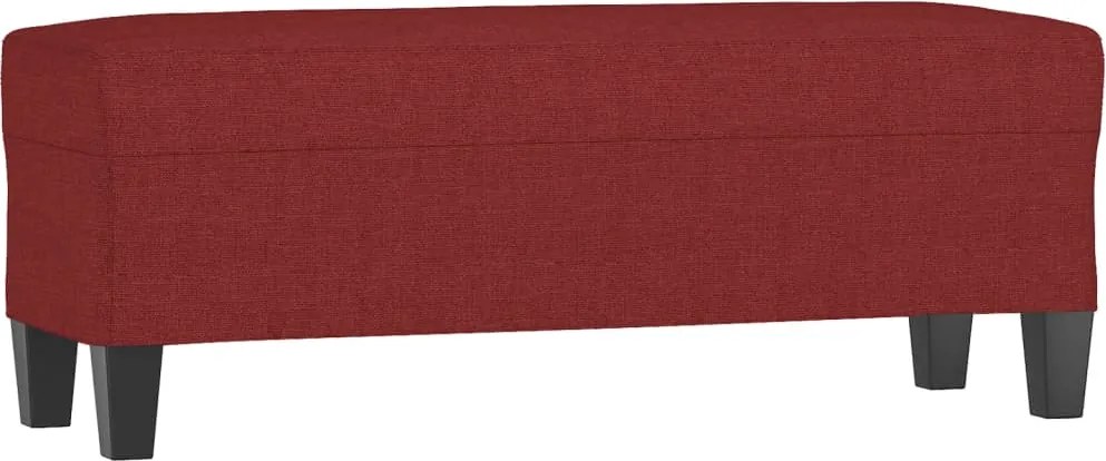 vidaXL bordó szövet pad 100 x 35 x 41 cm