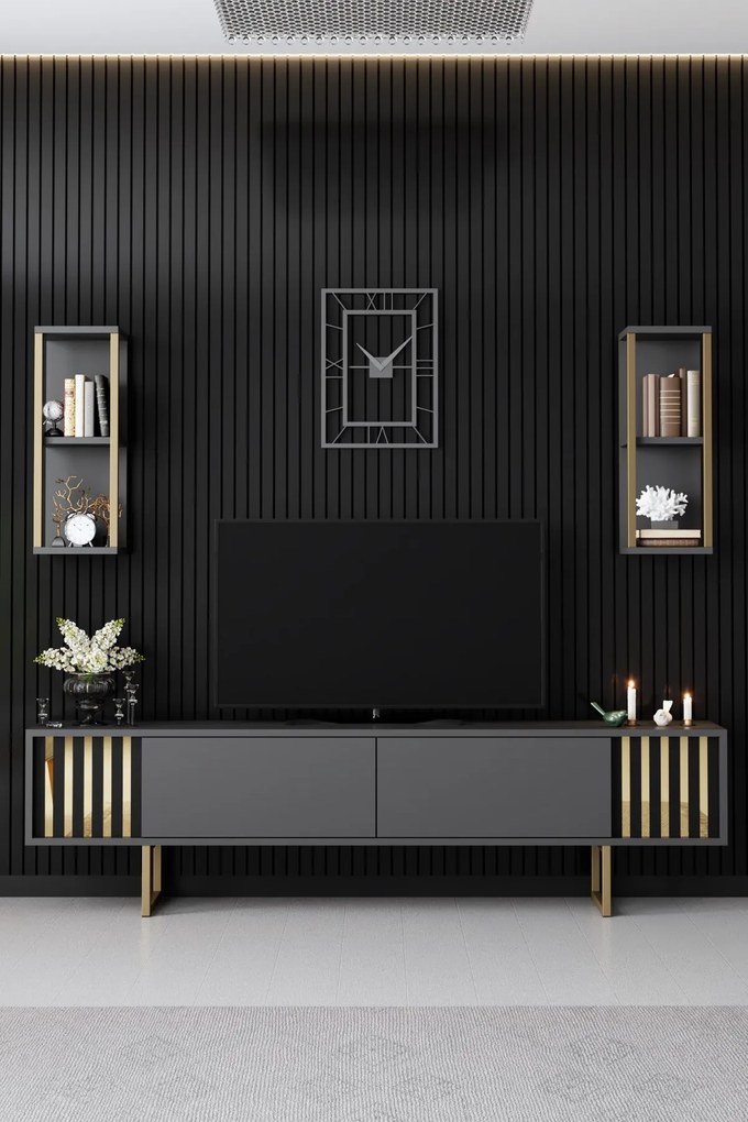 Nappali fal Golden (antracit + arany). 1072968
