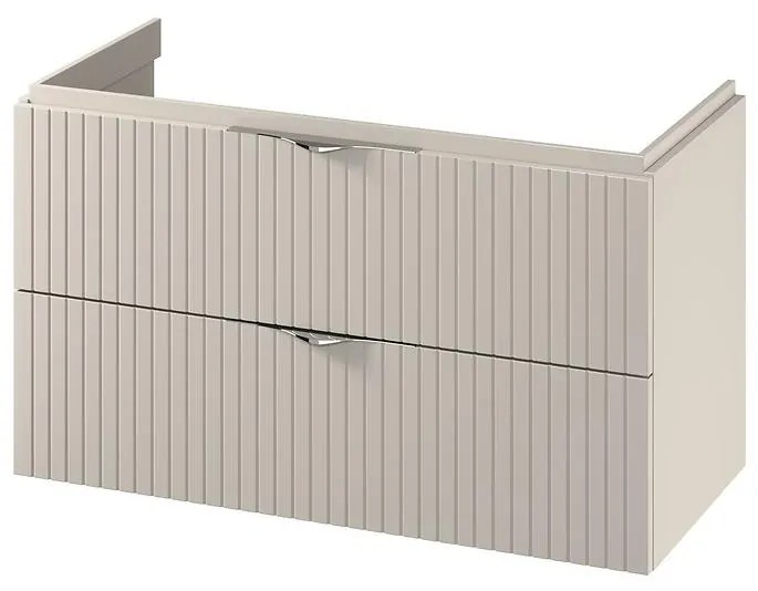 Cersanit S1015-013 - Függesztett mosdó alatti fürdőszobaszekrény TIRSO 100x45 cm bézs