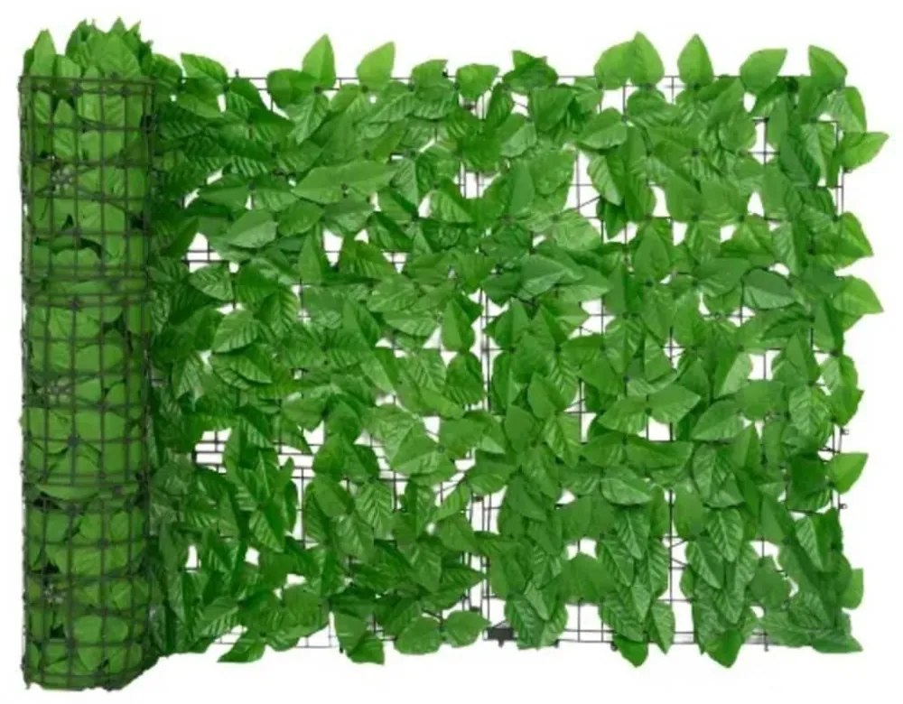 zöld leveles erkélyparaván 200 x 75 cm