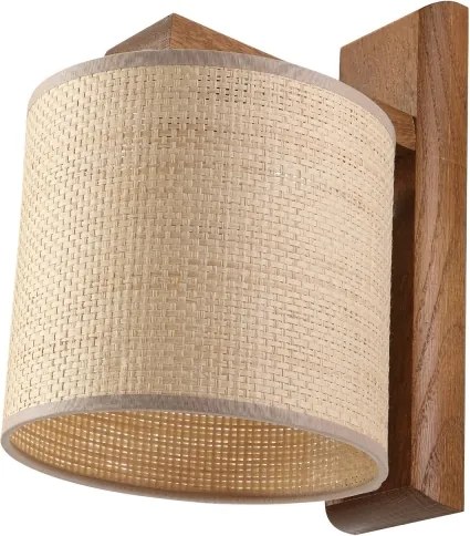 Fali lámpa AIDA 1xE27/15W/230V tölgy/raffia