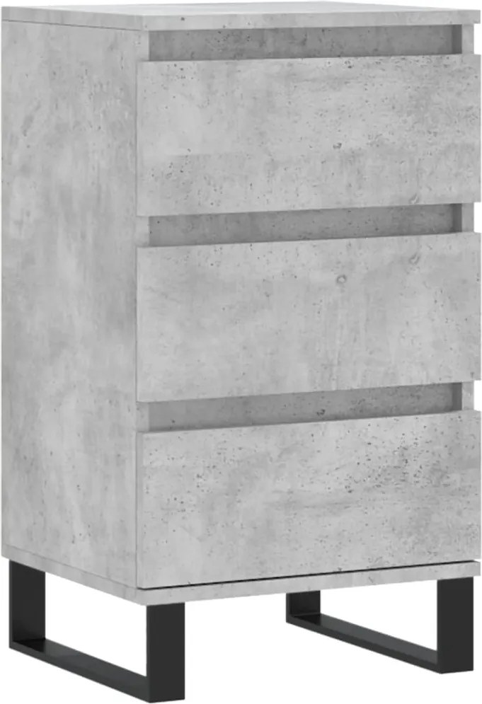 vidaXL betonszürke szerelt fa tálalószekrény 40 x 35 x 70 cm