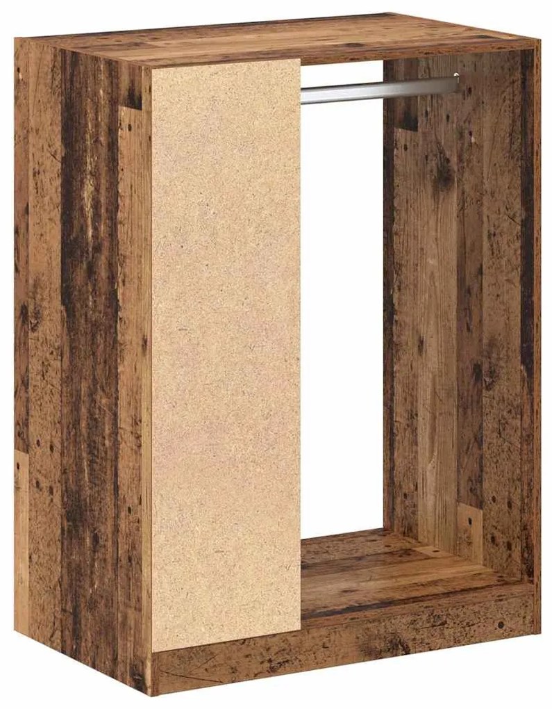Ruhásszekrény polcokkal Régi fa 77 x 48 x 102 cm Faanyag