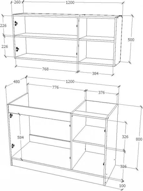 Pd L120 Alapkonyha Sonoma-Fehér