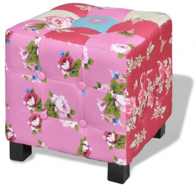 Foltvarrott dizájnú fotel lábzsámollyal