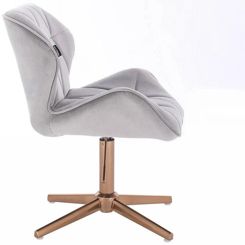 HR111CROSS Acél modern velúr szék arany lábbal
