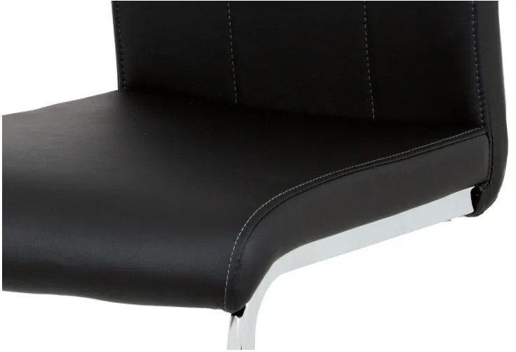 Scaun modern cu bază de sanie negru Dcl-411