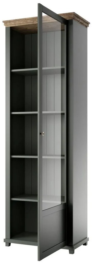 Vitrin Elvina Typ 06 (sötétzöld + lefkas tölgy) (J). 1022380