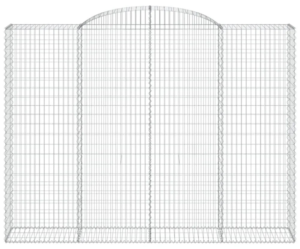 2 db íves horganyzott vas gabion kosár 300x50x220/240 cm