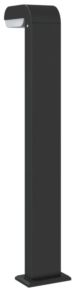 3 db fekete öntött alumínium kültéri állólámpa 80 cm