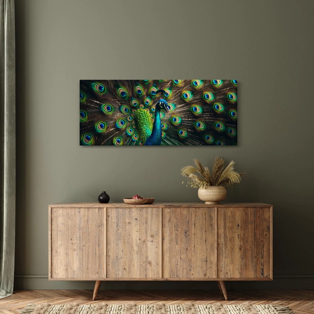 Kép – Pávatoll (120x50 cm)